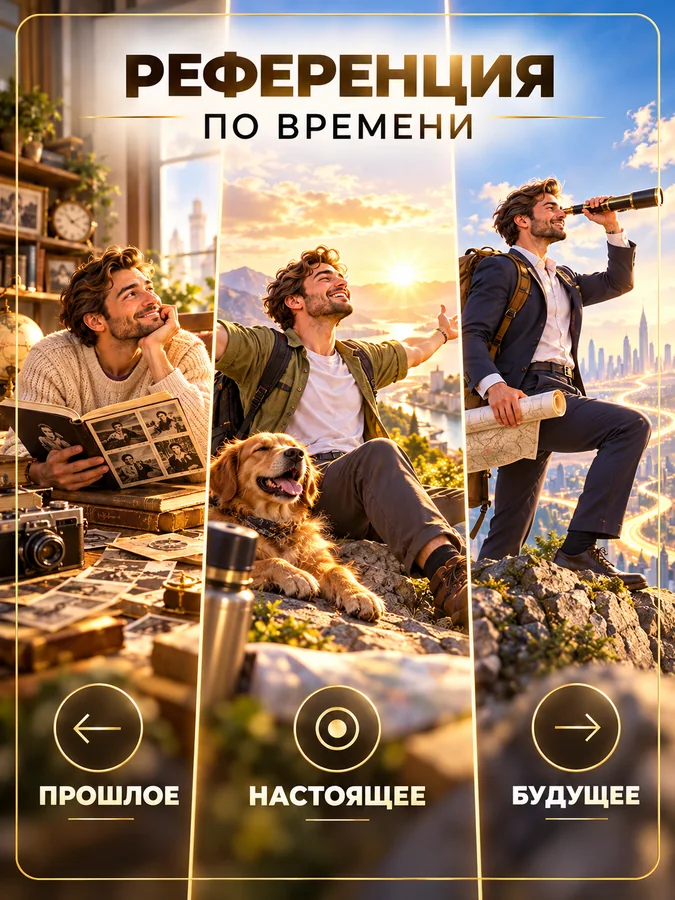 Референция по времени: прошлое — настоящее — будущее